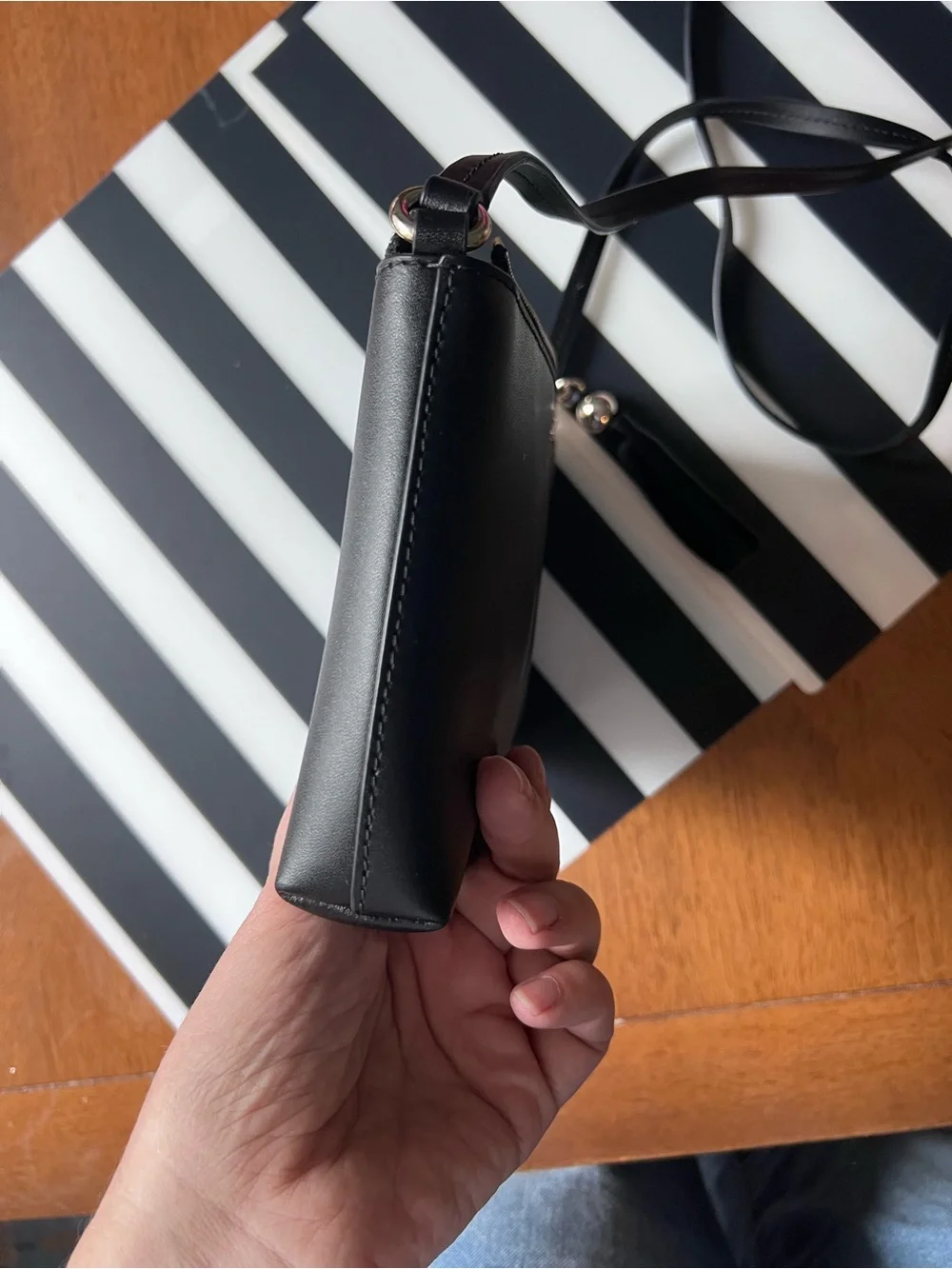 kate spade Ivy Street Amy black handbag with silver logo detail